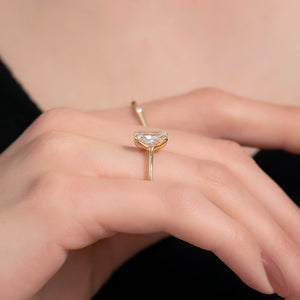 The Ashley Set With A 3 Carat Radiant Lab Diamond