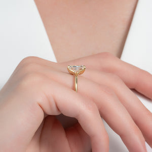 The Ashley Set With A 3 Carat Radiant Lab Diamond