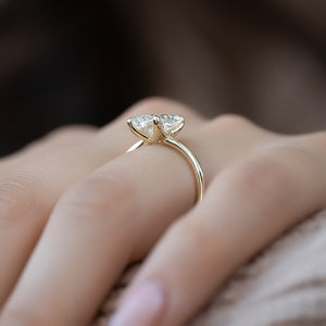 The Ashley Set With A 3 Carat Radiant Lab Diamond
