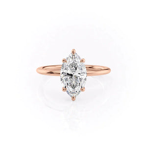 The Ashley Set With A 1 Carat Marquise Lab Diamond