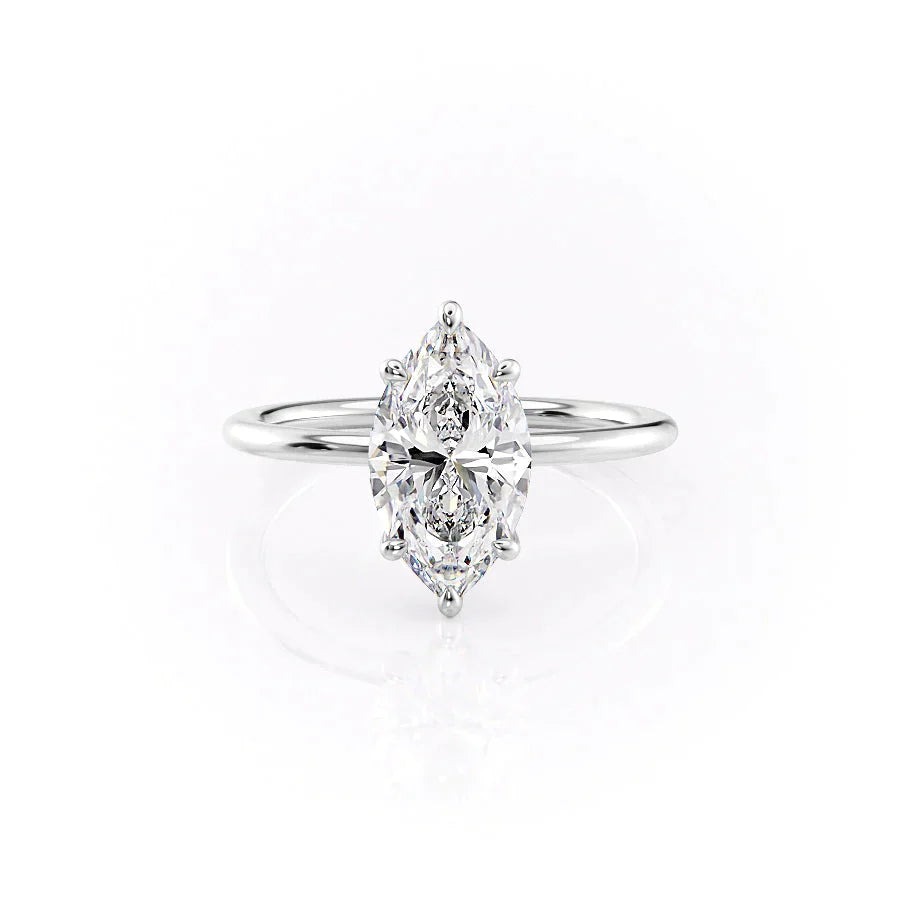 The Ashley Set With A 2 Carat Marquise Lab Diamond