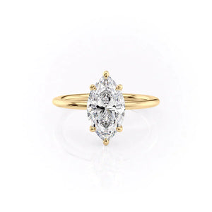 The Ashley Set With A 2 Carat Marquise Lab Diamond