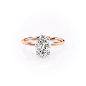 The Ashley Set With A 1 Carat Oval Lab Diamond