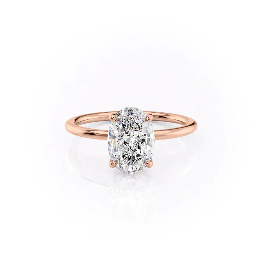 The Ashley Set With A 3 Carat Oval Lab Diamond