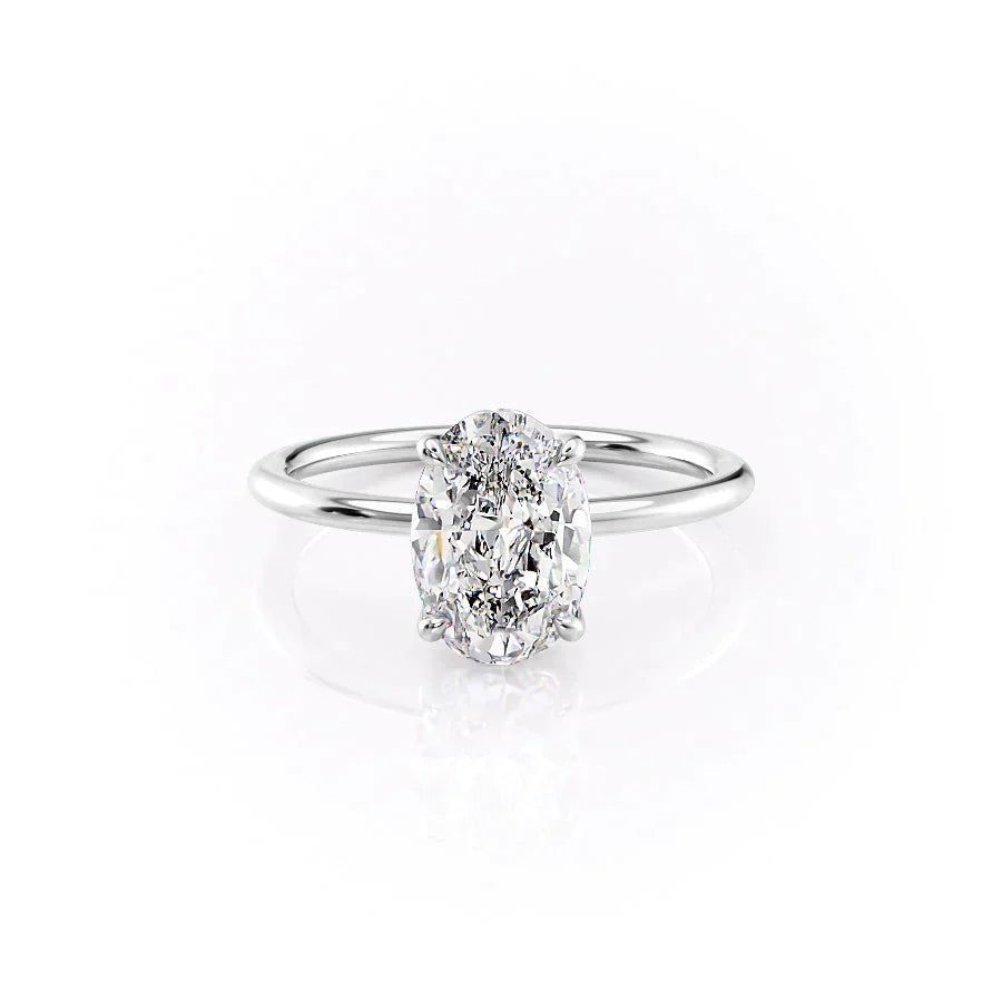 The Ashley Set With A 2 Carat Oval Lab Diamond