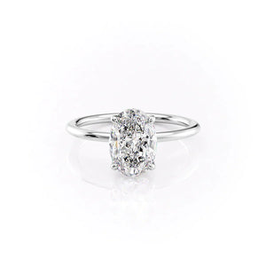 The Ashley Set With A 1 Carat Oval Lab Diamond