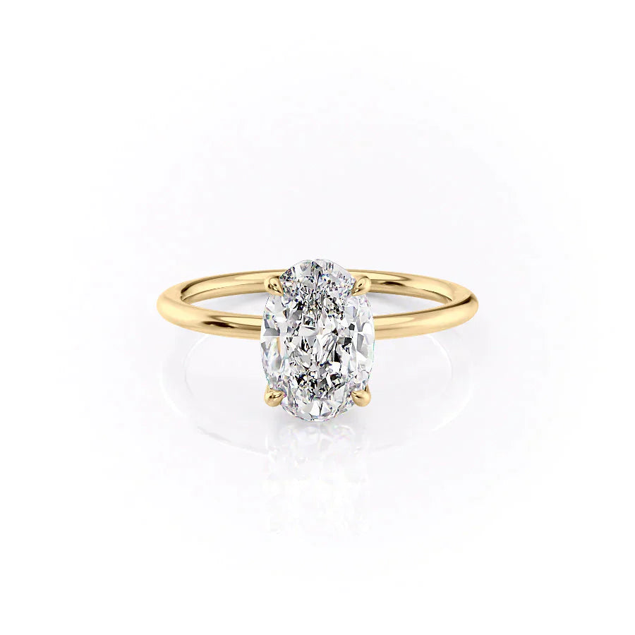 The Ashley Set With A 1.5 Carat Oval Lab Diamond