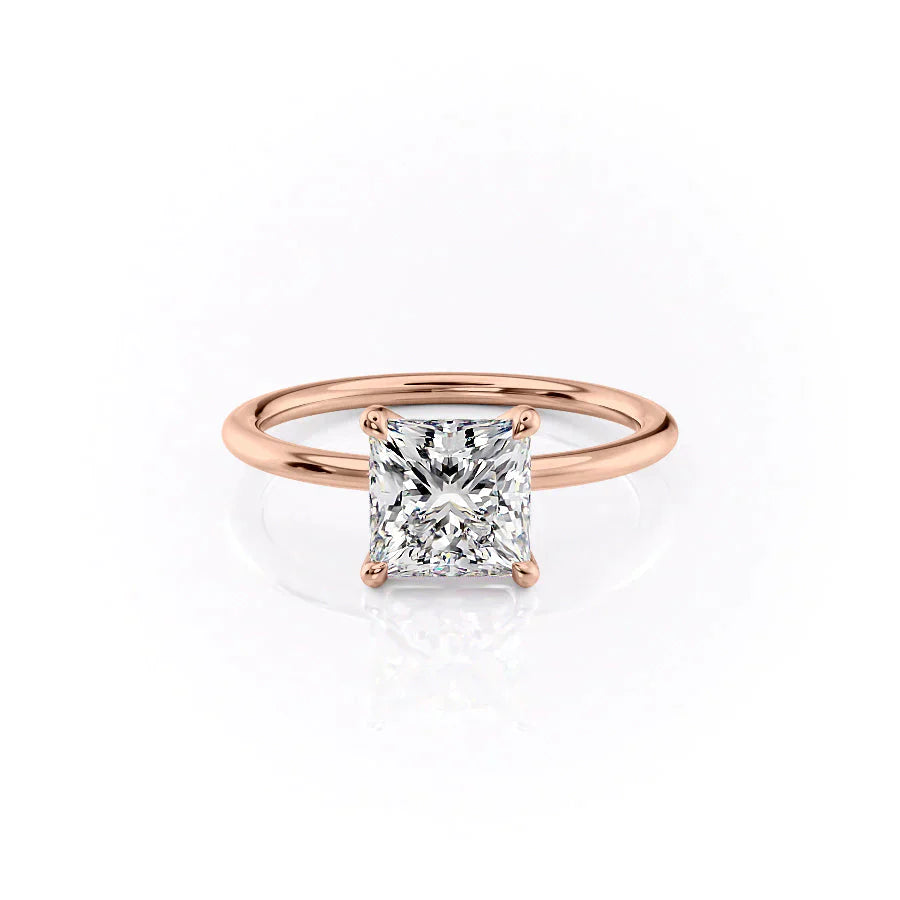 The Ashley Set With A 1 Carat Princess Lab Diamond