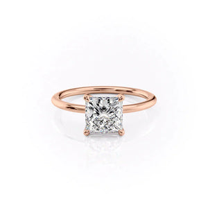 The Ashley Set With A 3 Carat Princess Lab Diamond