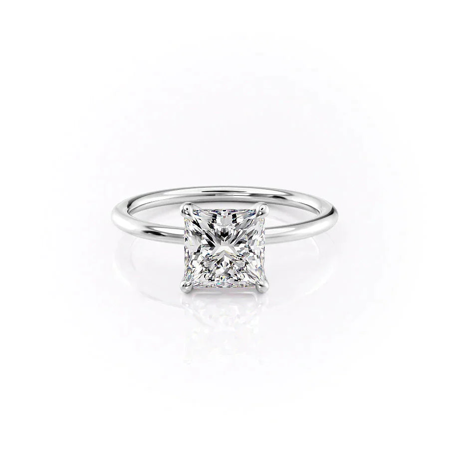 The Ashley Set With A 2 Carat Princess Lab Diamond