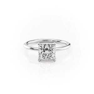 The Ashley Set With A 1 Carat Princess Lab Diamond