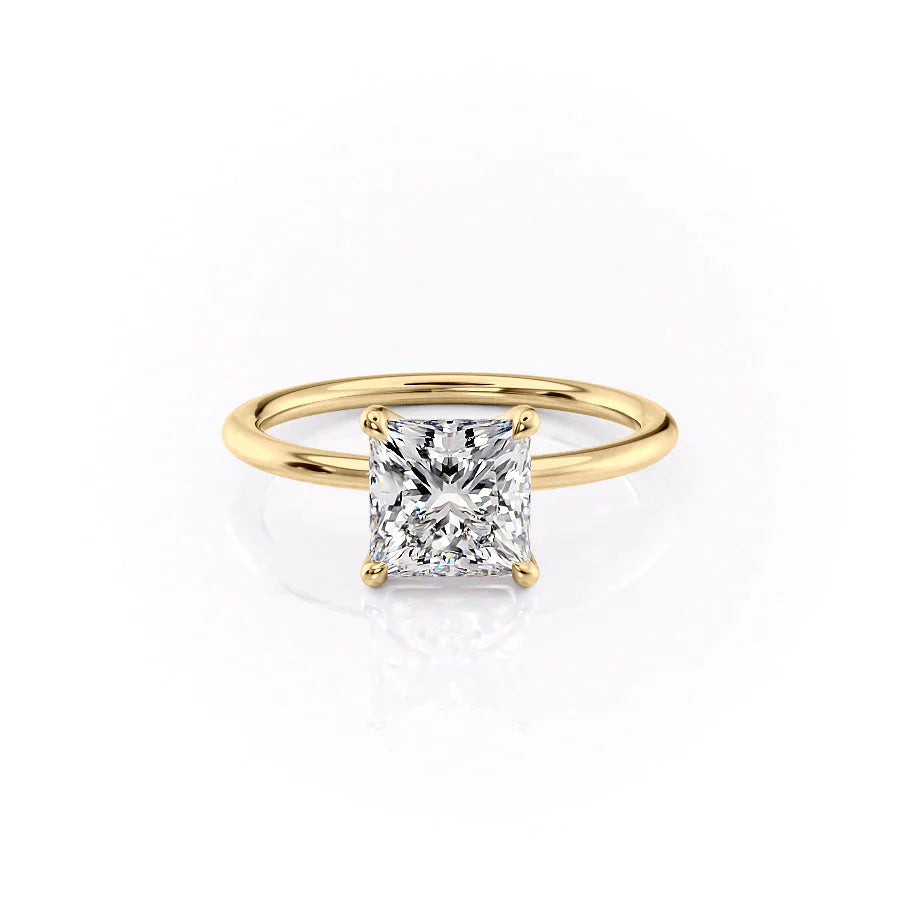 The Ashley Set With A 2 Carat Princess Lab Diamond