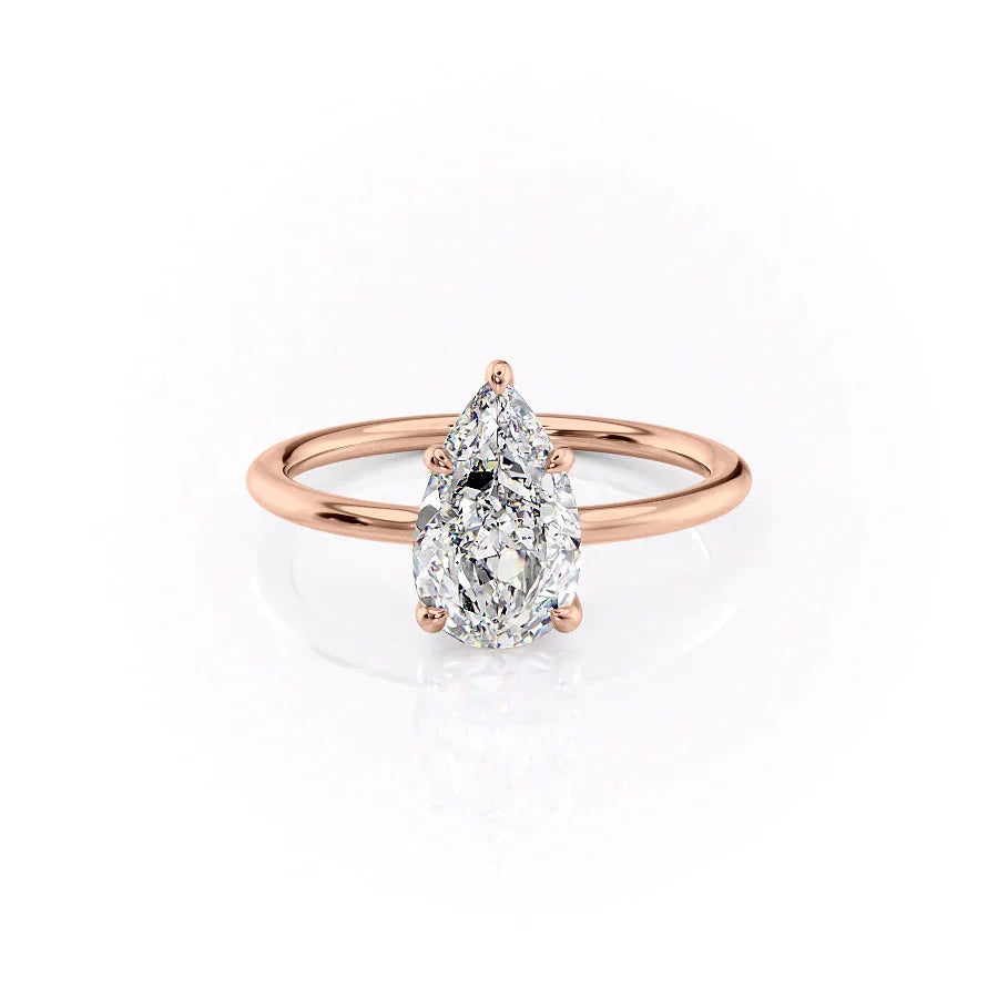 The Ashley Set With A 2 Carat Pear Lab Diamond