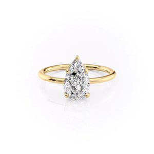 The Ashley Set With A 1 Carat Pear Lab Diamond