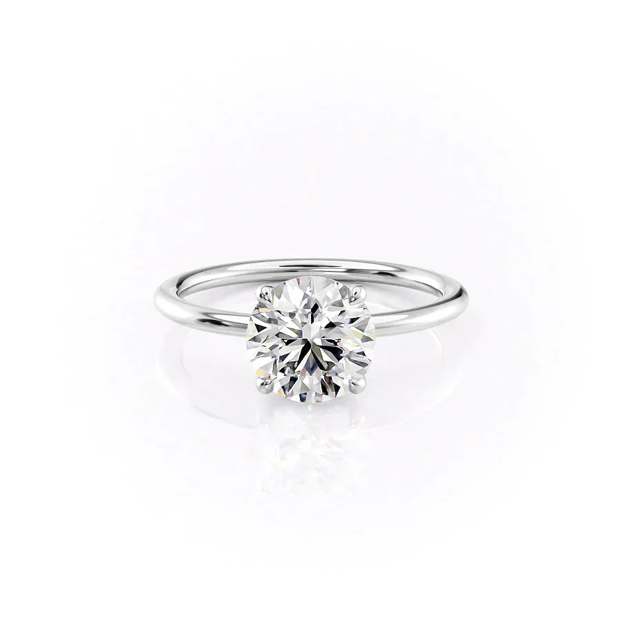 The Ashley Set With A 2.5 Carat Round Lab Diamond