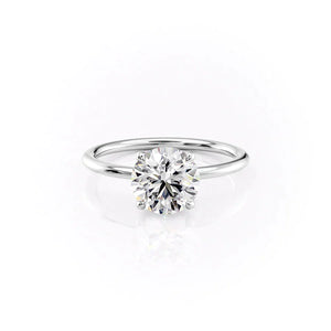 The Ashley Set With A 3 Carat Round Lab Diamond
