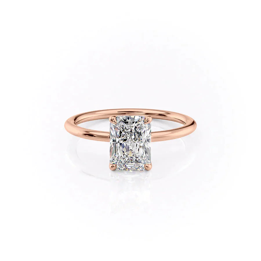 The Ashley Set With A 3 Carat Radiant Lab Diamond