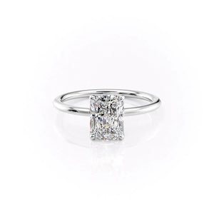 The Ashley Set With A 3 Carat Radiant Lab Diamond