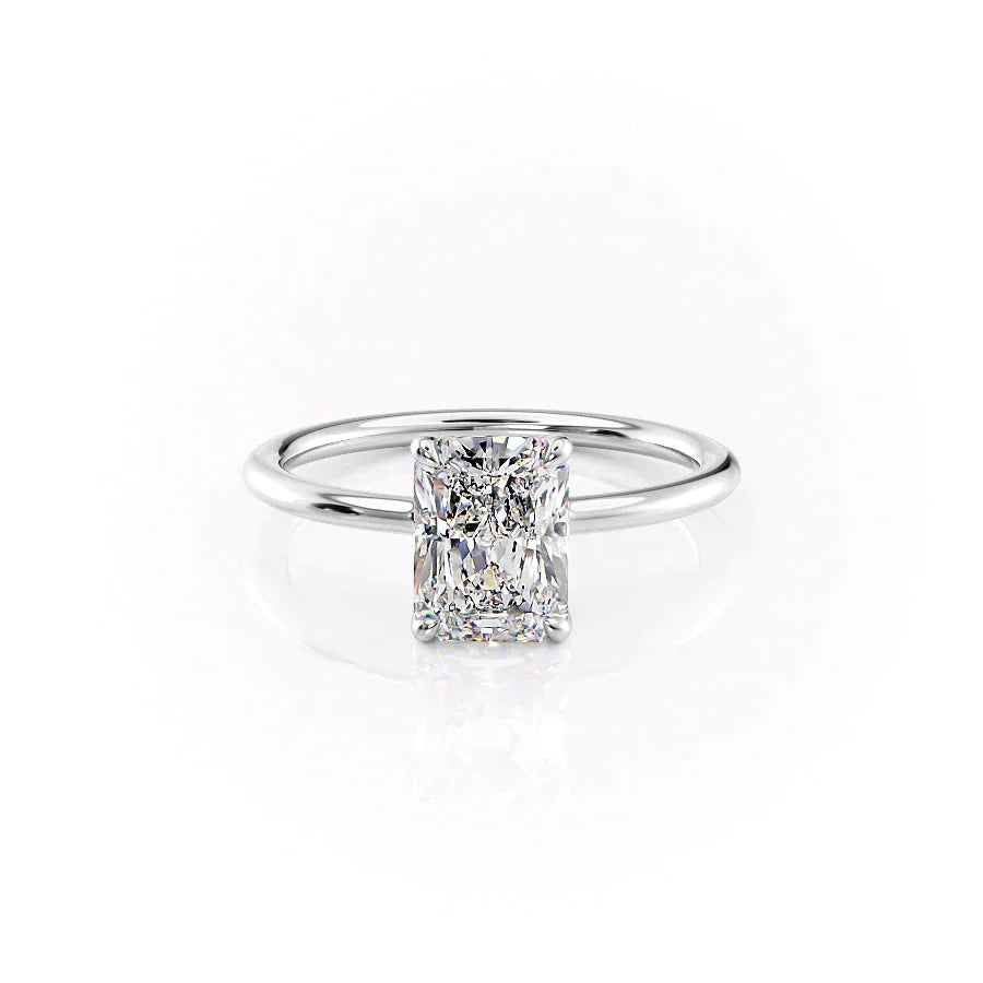 The Ashley Set With A 2.5 Carat Radiant Lab Diamond