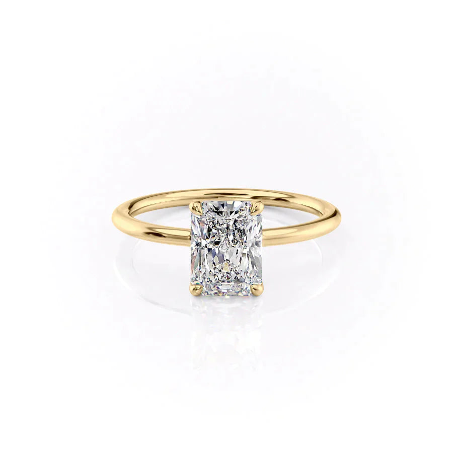 The Ashley Set With A 3 Carat Radiant Lab Diamond