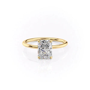 The Ashley Set With A 3 Carat Radiant Lab Diamond