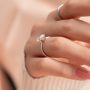 The Pave Ashley Set With A 1 Carat Elongated Cushion Moissanite