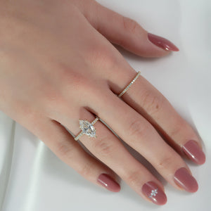 The Pave Ashley Set With A 2 Carat Marquise Lab Diamond