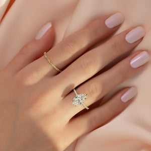 The Pave Ashley Set With A 2 Carat Marquise Lab Diamond