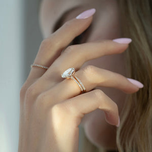 The Pave Ashley Set With A 2 Carat Oval Lab Diamond