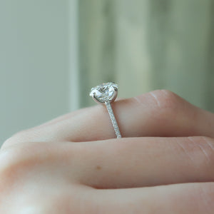 The Pave Ashley Set With A 1 Carat Round Lab Diamond
