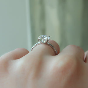 The Pave Ashley Set With A 1 Carat Round Lab Diamond