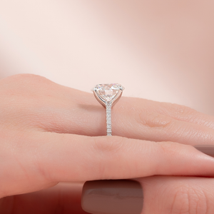 The Pave Ashley Set With A 1 Carat Round Lab Diamond
