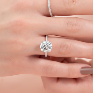 The Pave Ashley Set With A 1 Carat Round Lab Diamond