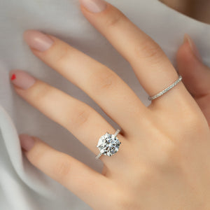 The Pave Ashley Set With A 1 Carat Round Lab Diamond