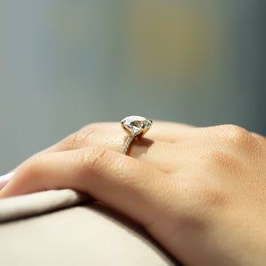 The Pave Ashley Set With A Round Lab Diamond