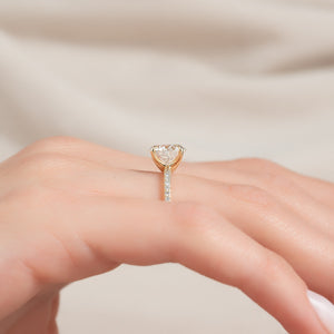 The Pave Ashley Set With A Round Lab Diamond