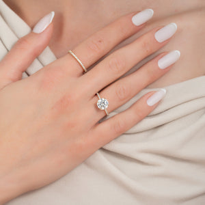The Pave Ashley Set With A Round Lab Diamond
