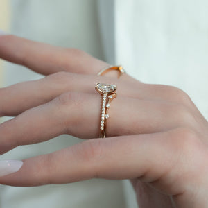The Pave Ashley Set With A 1.5 Carat Radiant Lab Diamond