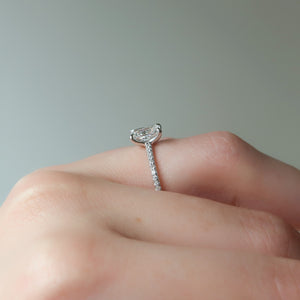 The Pave Ashley Set With A 3 Carat Radiant Lab Diamond