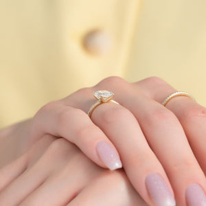 The Pave Ashley Set With A 2 Carat Radiant Lab Diamond