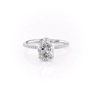 The Pave Ashley Set With A 2 Carat Oval Lab Diamond