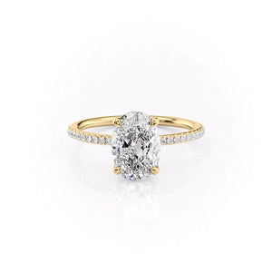 The Pave Ashley Set With A 2 Carat Oval Lab Diamond