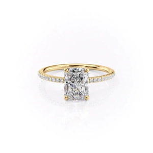The Pave Ashley Set With A 2 Carat Radiant Lab Diamond