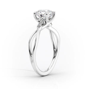 The Kelsey Set With A 2.5 Carat Cushion Moissanite