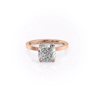 The Eleanor Set With A 2 Carat Cushion Moissanite