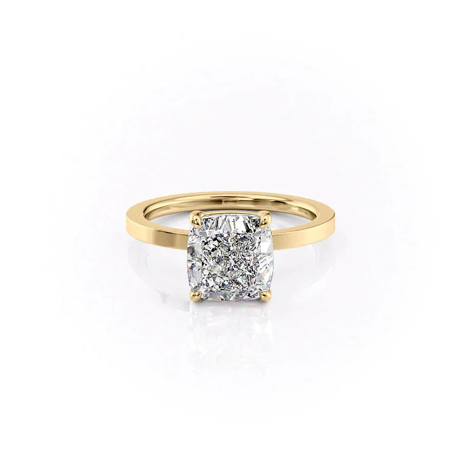 The Eleanor Set With A 3 Carat Cushion Moissanite