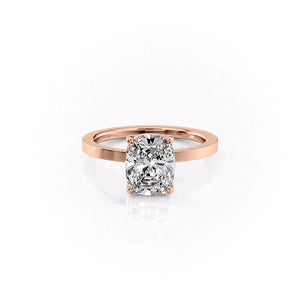 The Eleanor Set With A 3 Carat Elongated Cushion Moissanite