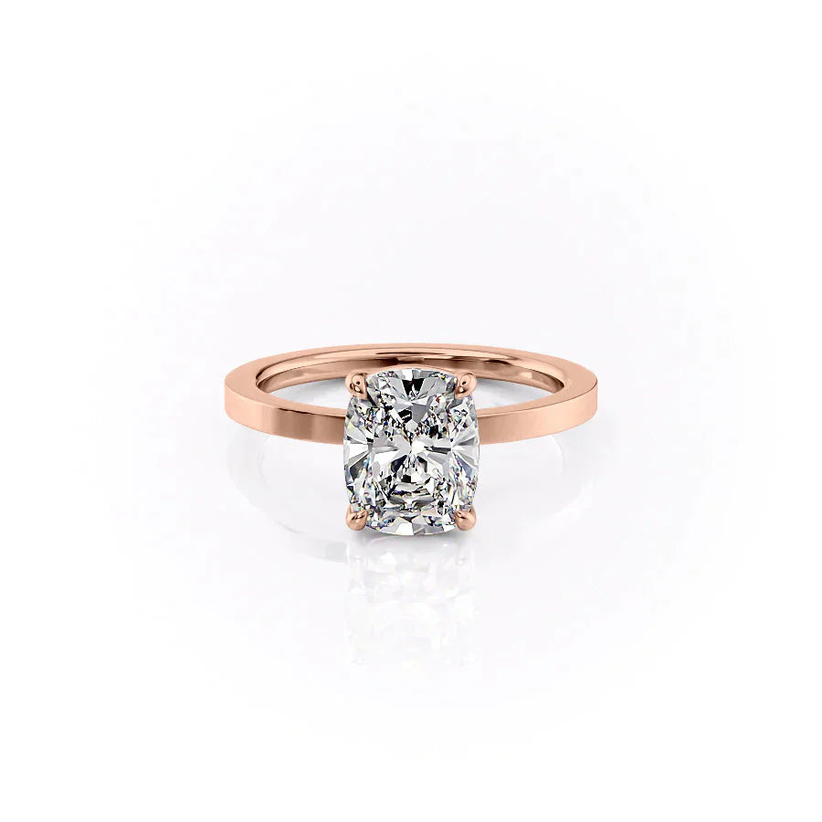 The Eleanor Set With A 1 Carat Elongated Cushion Lab Diamond