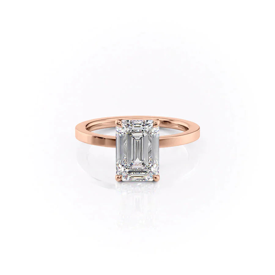 The Eleanor Set With A 1 Carat Emerald Moissanite