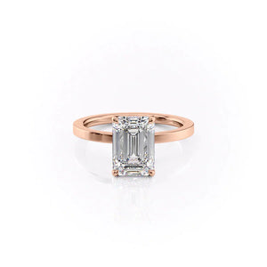 The Eleanor Set With A 4 Carat Emerald Moissanite